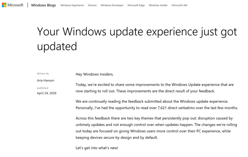 为了挽回用户，微软终于不强制你更新Windows了教程
